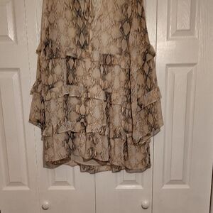 Olivaceous Snake Print Dress